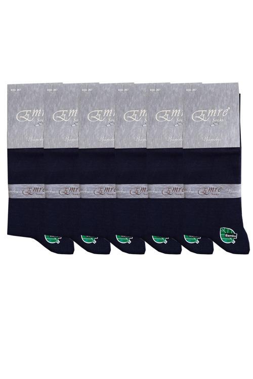 Erkek Bambu Dikişsiz Soket Çorap 6'lı Erkek Çorap Emre Kutulu