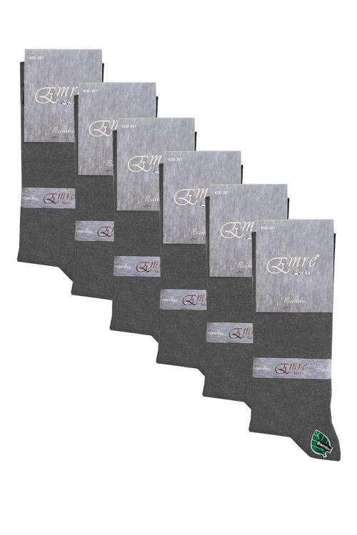 Erkek Bambu Dikişsiz Soket Çorap 6'lı Erkek Çorap Emre Kutulu 