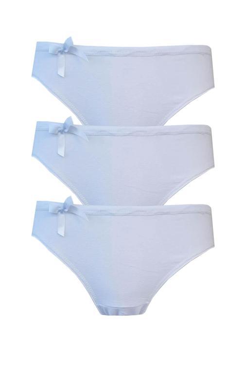 3lü Kadın Bikini Külot Pamuklu Renkli Ekonomik Rahat