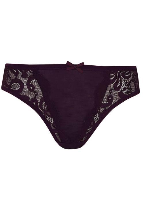 Kadın Dantel Detaylı Özel Doku Bikini Külot Viskon Rahat