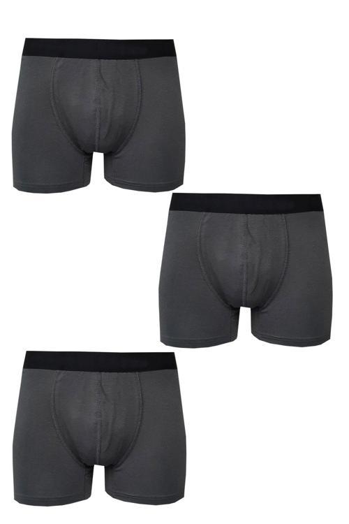 3lü Erkek Likralı Modal Boxer Düz Pamuklu Premium Kaliteli Külot