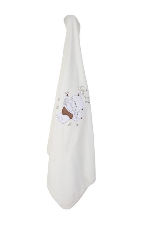 %100 Pamuklu Yenidoğan Çift Katlı Penye Bebek Battaniyesi SB 513