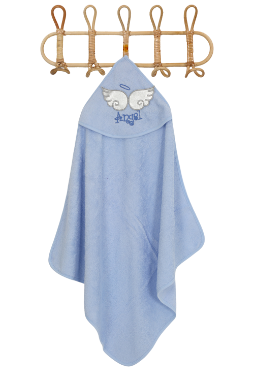 %100 Pamuk Yenidoğan Bebek Kundak Nakışlı Banyo Havlu Pembe