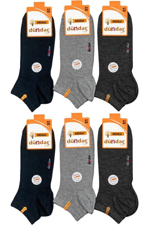 6lı Erkek Modal Kısa Patik Çorap Asorti Dikişsiz Çorap