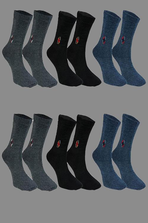 6lı Erkek Uzun Soket Çorap Pamuklu Renkli Ekonomik Sıkmayan 