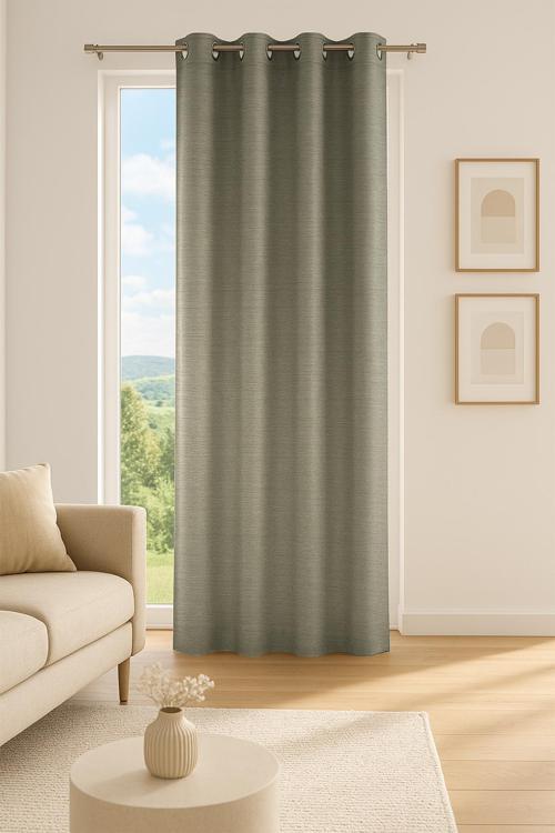 Dima Halkalı Fon Perde Kahve Gold 140x250