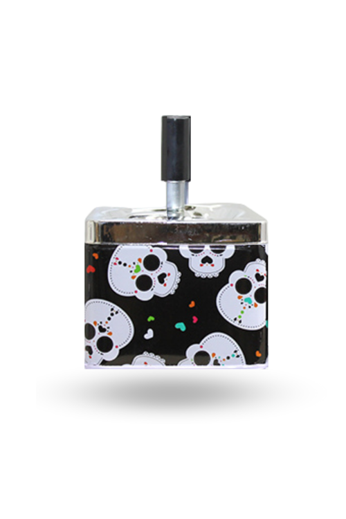 Büro Ev Ofis Dekoru için 12X9CM Dumansız Basmalı Metalik Küllük