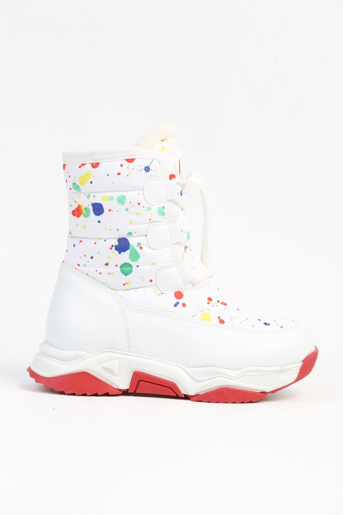 ® | BN-50048 - 3256 Beyaz Kirmizi - Çocuk Bot