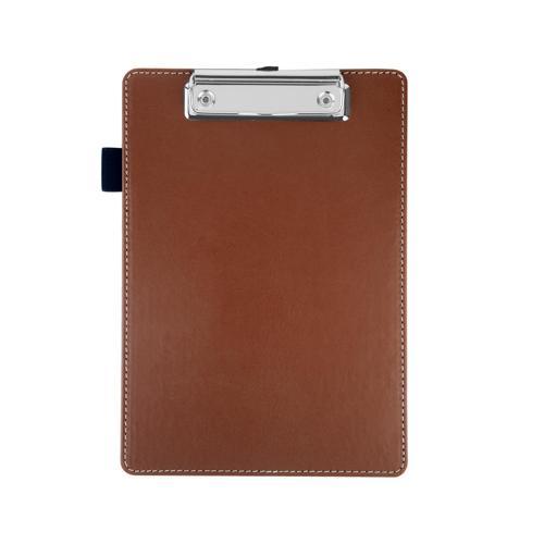 Sekreterlik,A5 Küçük Boy,Kapaksız,A5 Clipboard Vegan Suni Deri,17,5x24,5 cm.,Taba
