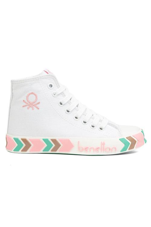 ® | BN-90621- Beyaz Pembe- Kadın Spor Ayakkabı