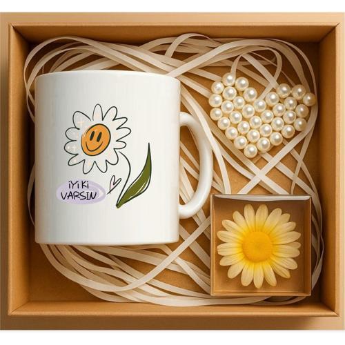 Papatya İyi ki Varsın Hediye Kutusu, Sevgiliye Hediye, Arkadaşa Hediye, Doğum Günü Hediyesi,Romantik Hediye Seti P1-10