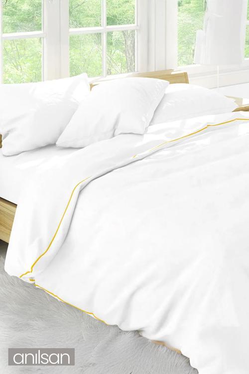 Nano Jel Tek Kişilik Yorgan, 155x215cm, Beyaz Ev Ve Otel Yorganı, Sade Ve Zarif