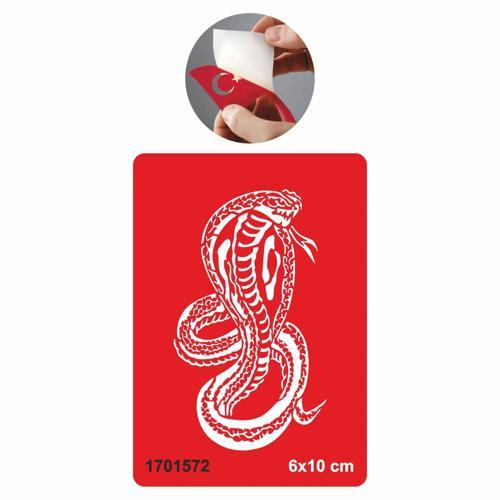 Kobra Yılan Tattoo Geçici Dövme Şablonları Kına Kalıpları