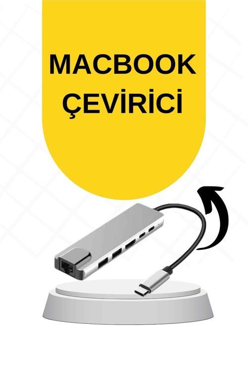 Macbook Pro/air Uyumlu USB Type-C 8 In 1 Hub Dönüştürücü Çevirici Çoklayıcı USB Hdmı Micro Sd 8 Giri