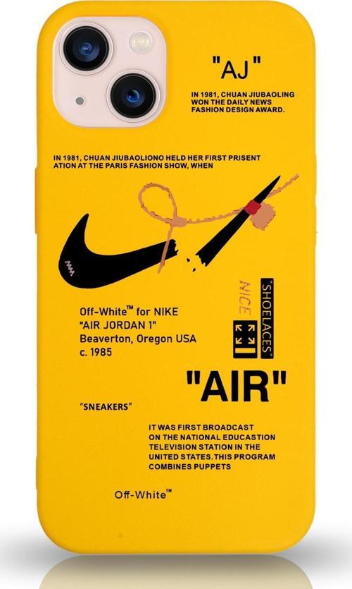 Apple Iphone 13 Uyumlu Lansman Kılıf Sneakers Tasarımlı Altı Kapalı Içi Kadife Kaplı Silikon Kapak