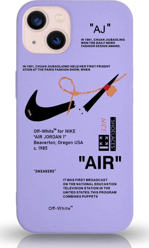 Apple Iphone 13 Uyumlu Lansman Kılıf Sneakers Tasarımlı Altı Kapalı Içi Kadife Kaplı Silikon Kapak