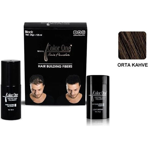 Color One Topik 25 gr + 100 ml Sprey Hediyeli Saç Tozu Kahve