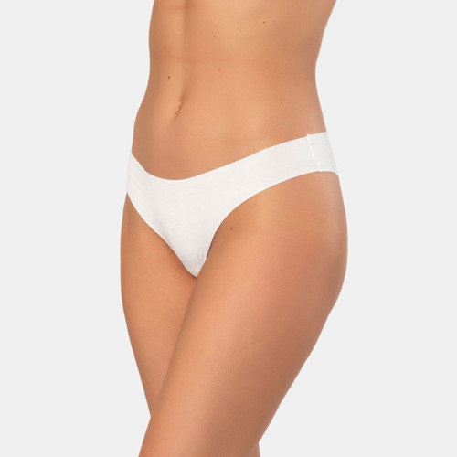 Kadın Lazer Kesim Pamuklu Brazilian Külot 908/Beyaz