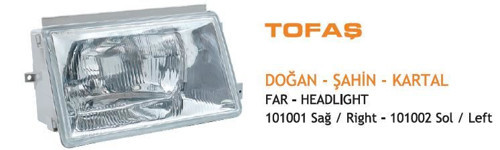 Far Komple H4 Fıat Doğan 88-92 Sol Tırnaklı AYF.101002