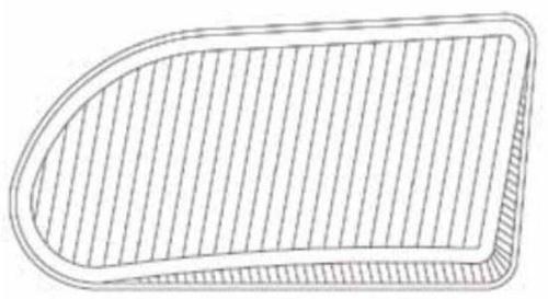 Sis Lamba Camı Sağ Renault R19 (1992 >) AYF.C11212
