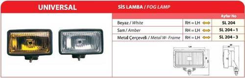 Sis Lambası Halojen Sarı AYF.SL204-1