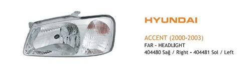 Far Sağ Manuel Hyundaı Accent (2000-2003) AYF.404480