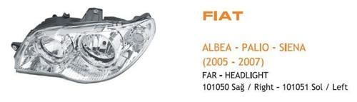 Far Sağ Motorlu Fıat Albea 2005-2007 (Koli Ad 4) AYF.101050
