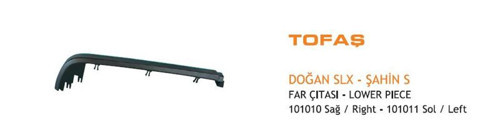 Far Alt Çıtası Fıat 93 Slx Sıyah Sağ AYF.101010