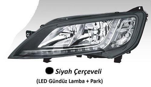 Far Motorlu Sol  Fıat Ducato Maxı /Peugeot Boxer / Cıtroen Jumper ( 2014› ) Led (Ballast Hariç)  Siyah Çerçeveli AYF.505217