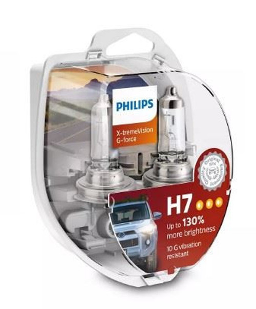 Phılıps Ampul H7 12V 55W + %130 Fazla Işık(Sarsıntıya Dayanıklı) X-Treme Vision G-Force 12972XVGS2