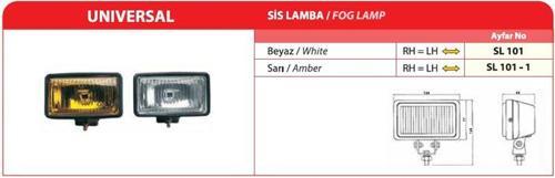 Sis Lambası Halojen Sarı AYF.SL101-1