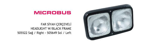 Far Siyah Çerçeveli Sağ Mıcrobus AYF.505522
