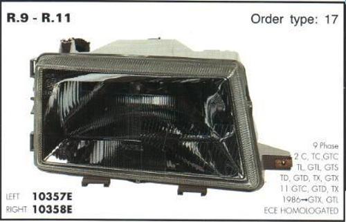 Far Komple Renault R11 Sol 1987-1990 10357E