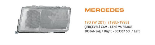 Çerçeveli Cam Sağ Mercedes 190 (W 201) (1983-1993) AYF.303366