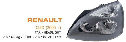 Far Sol Gri Renault Clıo 2005-2008 AYF.202238