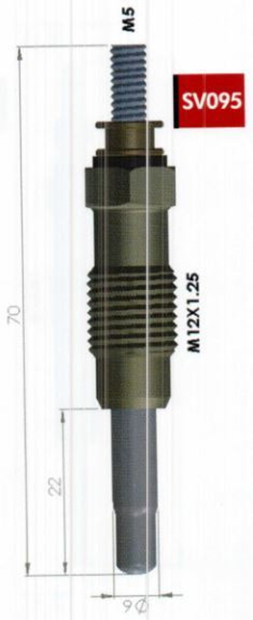 Kızdırma Bujisi 11.5V Mercedes Sprınter 208/308 Vıto 190D 200D Daewoo Korando-Musso-Rexton 2.9 Td SV.095