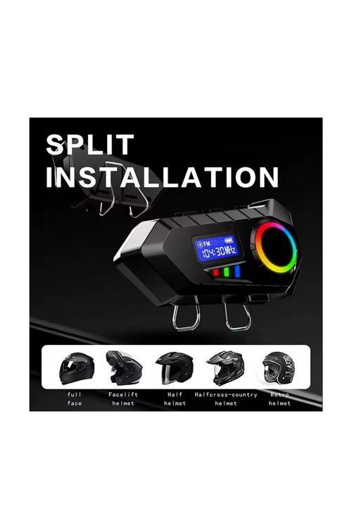 Y30 Kask Kulaklık Bluetooth Motosiklet Kulaklık Rgb Radyolu Intercom