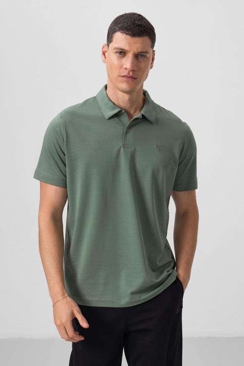 Açık Yeşil Standart Kalıp Basic Polo Yaka Erkek T-Shirt - 87768
