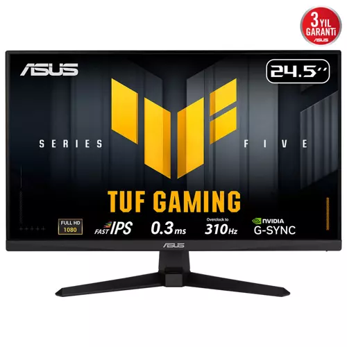 TUF GAMING VG259QMR5A 24.5″ 240Hz 0.3ms Gaming AI ELMB Sync  Full HD Fast IPS Gaming (Oyuncu) Monitör