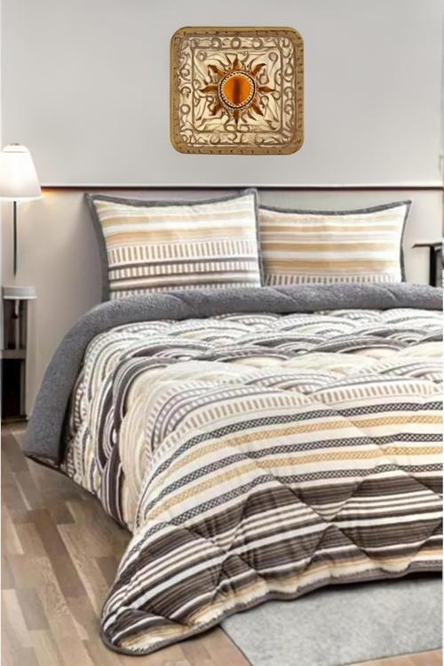 Comforter Çift  Kişilik Yorgan Seti Luca Sarı 220x240