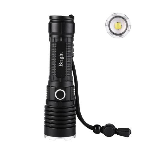 Bright Ght-5761 Xp90 Led 3 Mod Zoomlu Yağmur Suyu Geçirmez Şarjlı El Feneri 26650 Pilli