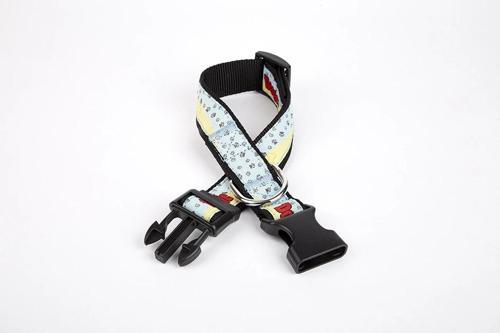 Desenli Süslü Dokuma Köpek Boyun Tasması 1,5 x 25-40 cm Siyah