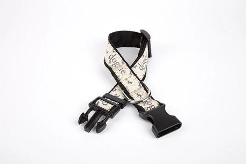 Desenli Süslü Dokuma Köpek Boyun Tasması 1,5 x 25-40 cm Siyah