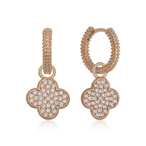 Gümüş Halka Yonca Küpe (BC-A26EB4)