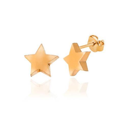 Gümüş Rose Yıldız Çivili Kadın Küpe (BC-D43BB4)