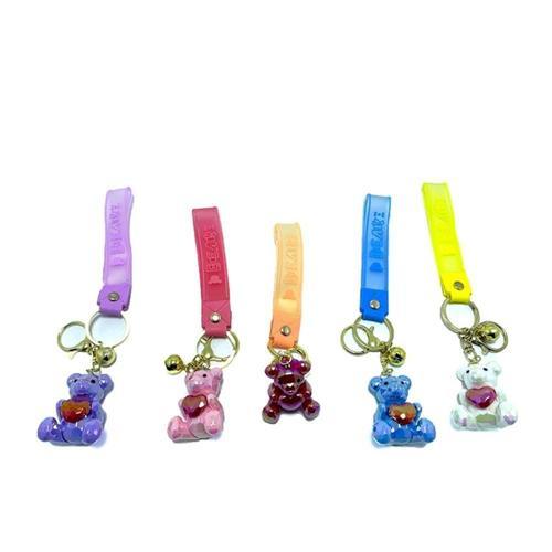 Kalpli Ayıcık Silikon Anahtarlık (BC-B6D408)