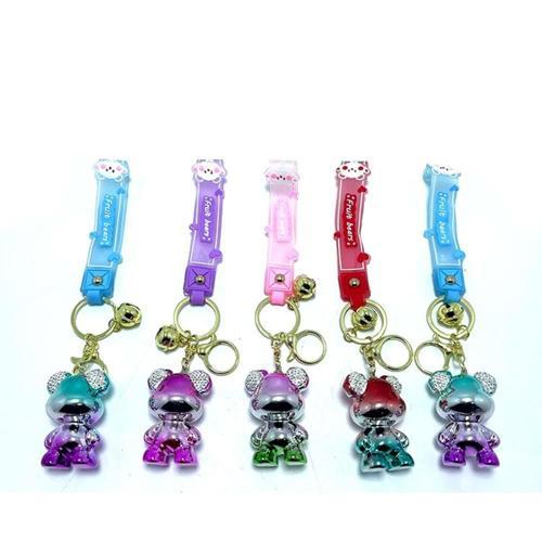 Taşlı Ayıcık Silikon Anahtarlık (BC-8015FA)