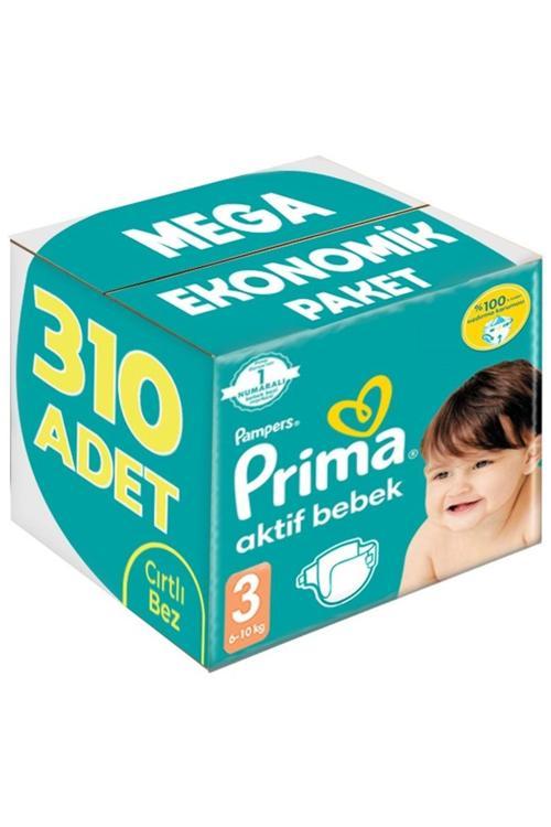 Bebek Bezi Beden:3 (6-10KG) Midi 310 Adet Mega Ekonomik Pk