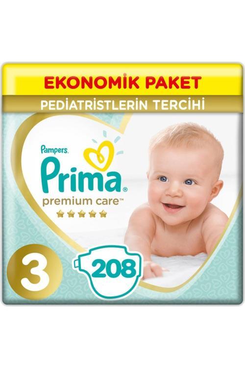 Bebek Bezi Premium Care 3 Beden 208 Adet