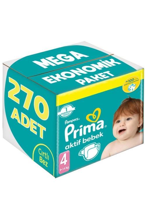 Bebek Bezi Beden:4 (9-14KG) Maxi 270 Adet Mega Ekonomik Pk
